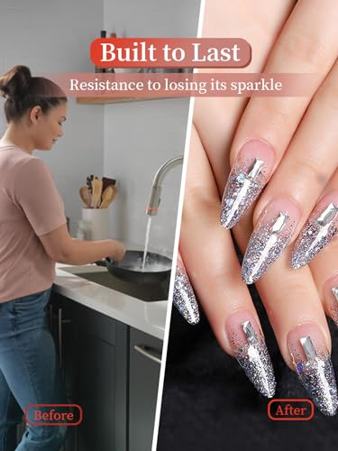 AMLAVIFISH 6080PCS AB Rhinestones for Nails, Nail Gems with Special-Shaped Diamonds, 3D Decorations Flat Back Stones Gems Set, Acrylic Nail Mix Sizes Nail Charms(Picking Pen&Tweezers Included)