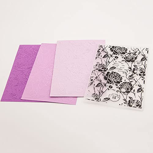 NZJ 3D Christmas Flower Summer Frame Butterfly Plastic Embossing Folders for Card Making Scrapbooking and Other Paper Crafts (Flower) (Flower)