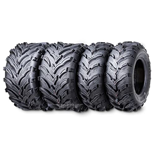 ROADGUIDER Set 4 ATV/UTV Tires 22x7-11 Front & 22x10-9 Rear /6PR 20mm Deep Tread compatible with Honda Recon 250 Suzuki Ozark 250
