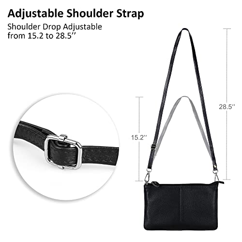 befen Leather Wristlet Clutch Wallet Purses Small Crossbody Bags for Women with RFID Card Slots (Light Teal)