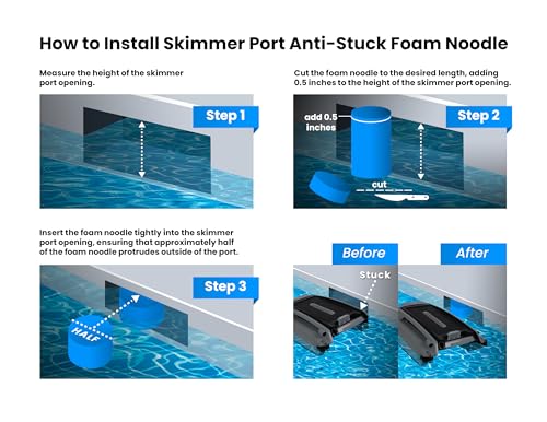 Betta SE Solar-Powered Robotic Automatic Pool Skimmer Cleaner with 30+ Hour Cleaning Battery, Pool Skimmer Anti-Stuck Foam Noodle, and Re-Engineered Twin SCT Motors (Blue)