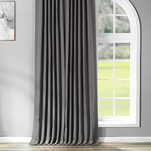 HPD Half Price Drapes Extra Wide Room Darkening Curtains for Bedroom & Living Room 100 X 84 (1 Panel), BOCH-201403-84-DW, Anthracite Grey