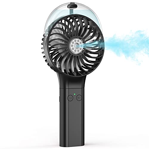 COMLIFE Portable Handheld Misting Fan, 3000mAh Rechargeable Battery Operated Spray Water Mist Fan, Foldable Mini Personal Fan for Travel, Makeup, Home, Office, Camping, Outdoors
