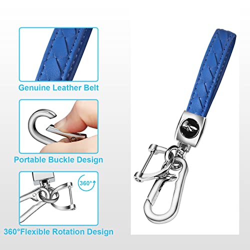 QBUC for Toyota Key Fob Cover with Keychain Suitable for RAV4 Camry Avalon C-HR Corolla GT86 Premium TPU Key Fob Case (Style 1-Blue)