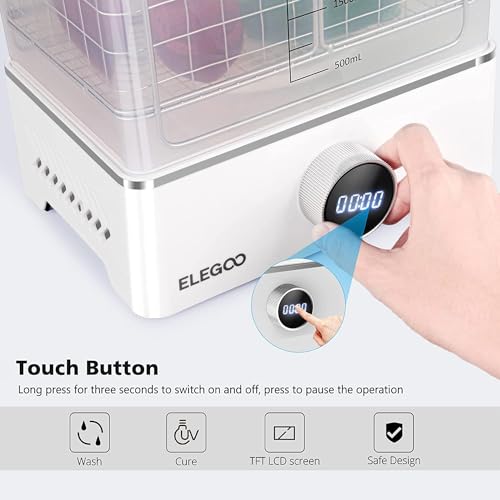 ELEGOO Mercury XS Bundle with Separate Wash and Cure Station for Large Resin 3D Printed Models, Compatible with Saturn and Mars LCD 3D Printers, with a Handheld UV Lamp