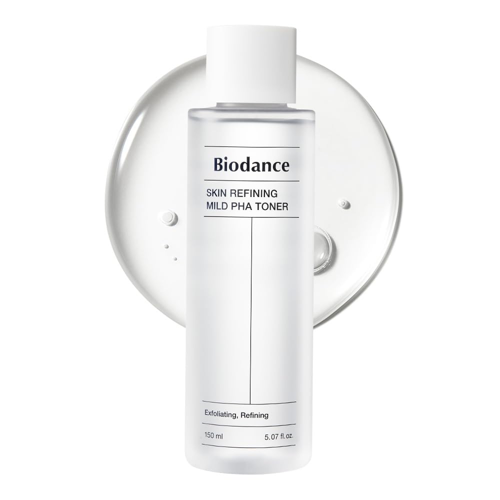 Biodance Skin Refining Mild PHA Toner, Gentle Exfoliating, Hydrating Face Toner for Sensitive Skin with Ceramides & NMF, Korean Skin Care | 5.07 fl.oz,150ml