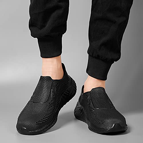 lozoye Professional Chef Clogs for Men Non Slip Oil Water Resistant Food Service Work Sneakers Comfort Casual Shoes (Numeric_7) Black