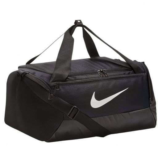 NIKE Brasilia Small Duffel - 9.0, Black/Black/White
