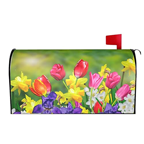 Gbuzozie Maple Leaves Autumn Mailbox Cover Magnetic Thanksgiving Fall Seasonal Waterproof Mail Wraps Post Letter Box Covers for Outdoor Garden Use 25.5x21 in