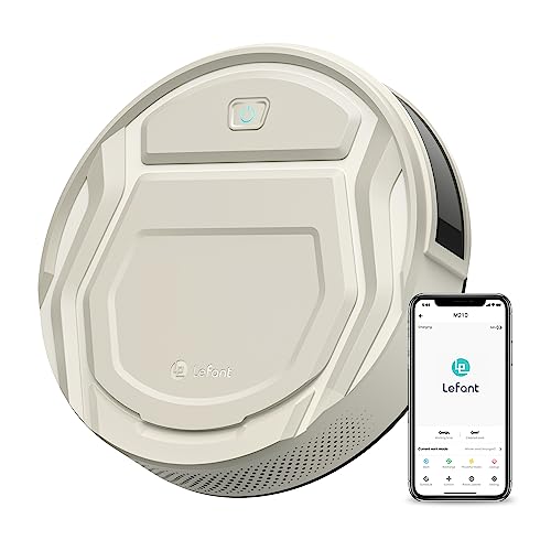 Lefant Robot Vacuums, 2200Pa Suction, 120 Min Runtime, WiFi/App/Alexa Control, Anti-Collision/Drop Sensor, Self-Charging Robotic Vacuum Cleaner, Slim, Quiet, Ideal for Pet Hair, Hard Floor (M210 Pro)