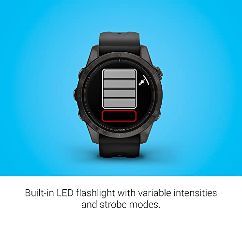 Garmin epix Pro (Gen 2) Sapphire Edition, 47mm, High Performance Smartwatch, Advanced Training Technology, Built-in Flashlight, Black