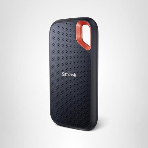 SANDISK 1TB Extreme Portable SSD - Up to 1050MB/s, USB-C, USB 3.2 Gen 2, IP65 Water and Dust Resistance, Updated Firmware - External Solid State Drive - SDSSDE61-1T00-G25