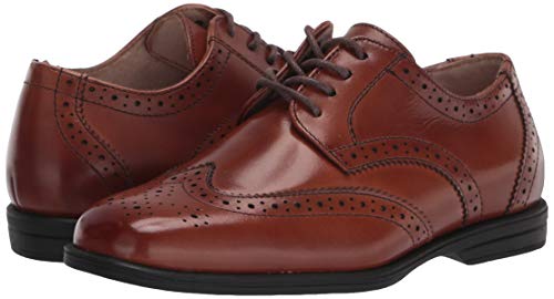Florsheim Kids Boy's Regan Jr. Wingtip Oxford, Black, 10 Toddler