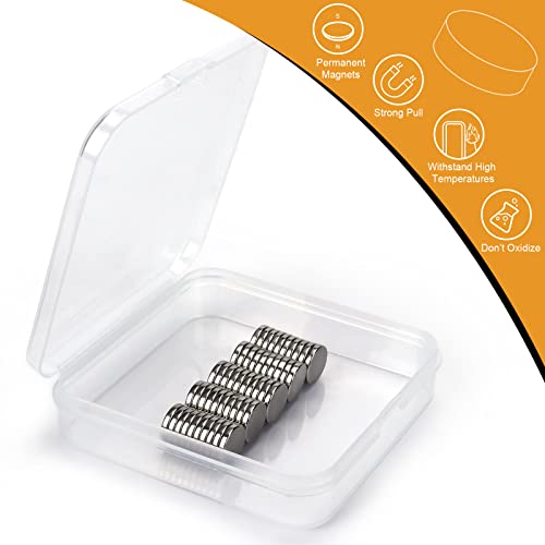 TRYMAG Magnets, 10x2mm 50 PCS Small Refrigerator Magnets Round Disc Magnets, Premium Brushed Nickel Cylinder Office Magnets for Crafts, DIY, Whiteboard and Fridge Magnets