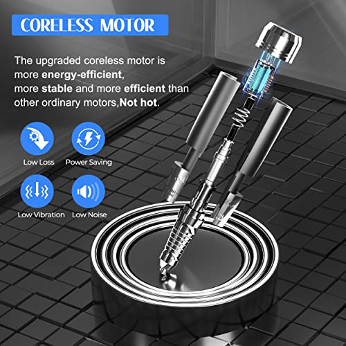 KARITE Nail Drill for Acrylic Nails Professional, 35000RPM Portable Nail File, Electric Nail Drill Machine 24H Working Time, Coreless Motor and 12 Bits, for Nail Art Manicure Pedicure, Low Noise