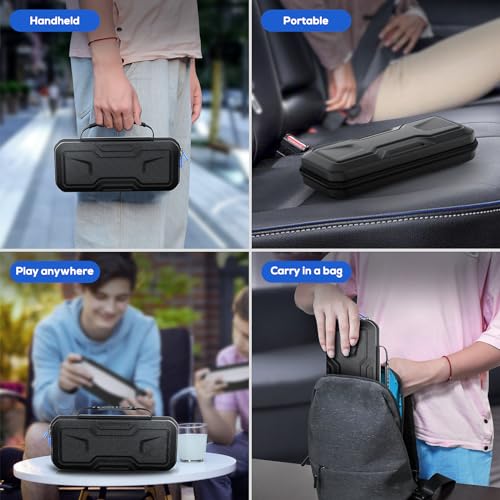 FYOUNG Carrying Case for PlayStation Portal, Protective Hard Shell Portable Travel Carry Handbag Full Protective Case Accessories for PlayStation Portal Remote Player (Black)