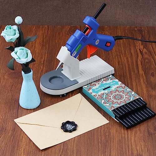 Silver Wax Seal Sticks, LONBEIIFY 20pcs Premium 7mm Sealing Wax Sticks Only Suit for 0.28'' Glue Gun, Perfect for Wax Seal Stamp,Wedding Invitations, Christmas Gift & Envelopes (Silver)