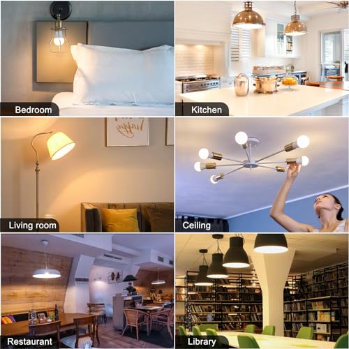 VOLIVO 12 Pack A19 LED Light Bulbs, Soft White 2700K, 9W(60 Watt Equivalent), 800 Lumens, 120V, E26 Standard Base, Non-Dimmable LED Bulb, UL Listed and FCC Certified, Energy Saving