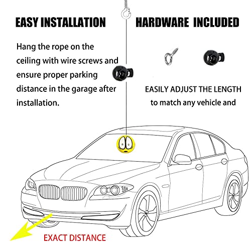 PAUTO-P Double Garage Parking Aid-Parking Ball Guide System,Parking Assistant kit Includes a retracting Ball Sensor Assist Solution.A Perfect Garage Parking Indicator