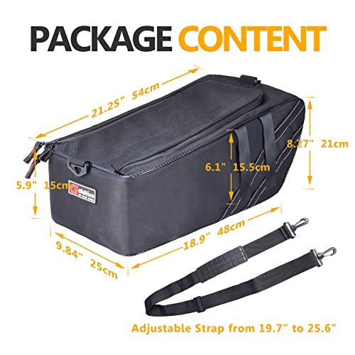 Sresk Ruckus Storage Accessories, Under Seat Storage Bag for Ruckus AKA Zoomer 2010-2022 Scooters Water and Tear Resistant 1680D Nylon with Shoulder Straps Luggage Saddle Bag (Black)