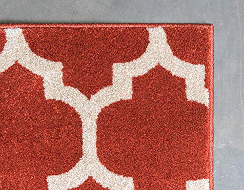 Unique Loom Trellis Collection Area Rug - Philadelphia (8' x 10' Rectangle Brown/Beige)
