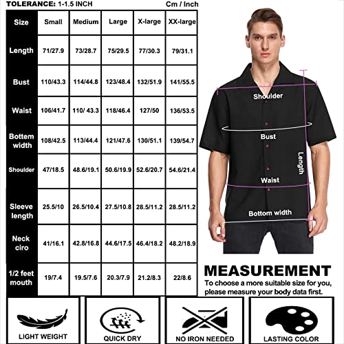 visesunny Hawaiian Shirt for Men Cute Frog Animal Print Short Sleeve Beach Summer Casual Button Down Aloha Shirt Quick Dry