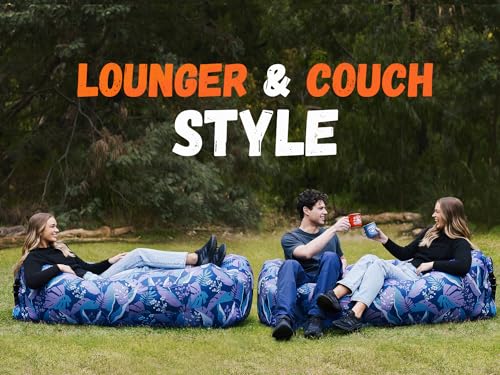 WEKAPO Inflatable Couch Air Lounger Chair - Camping & Beach Accessories, Portable Blow up Sofa for Hiking, Lawn, Indoor/Outdoor Movies & Music Festivals. Lightweight and Easy to Set Up Air Hammock, Palma