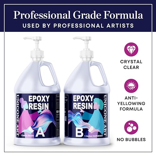 Epoxy Craft Kit 2 Gallon - Non-Toxic, Crystal Clear, Odor-Free, UV Resistant, High Gloss Art Resin - Craft Stunning Creations with Ease (2gal)