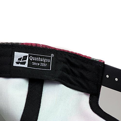 Unisex Camouflage Baseball Cap,Classic Army Camo Adjustable Snapback Flat Bill Brim Trucker Hat Red Green Blue