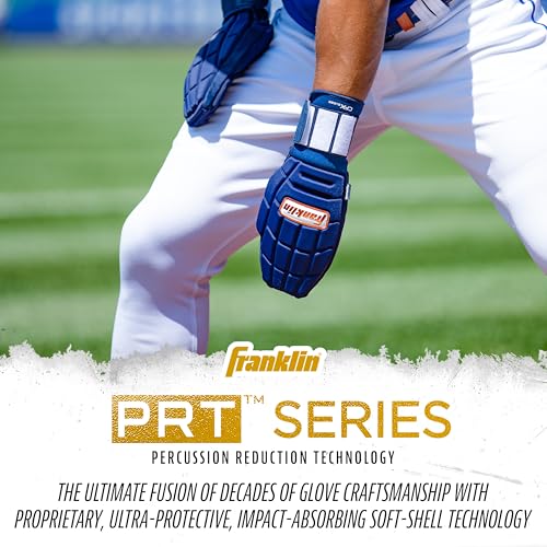 Franklin Sports MLB Baseball + Softball Sliding Mitt - CFX PRT Adult Protective Baserunning Sliding Glove - Left + Right Hand Mitt - Hand + Wrist Protector for Running - Black + Gold - One Size