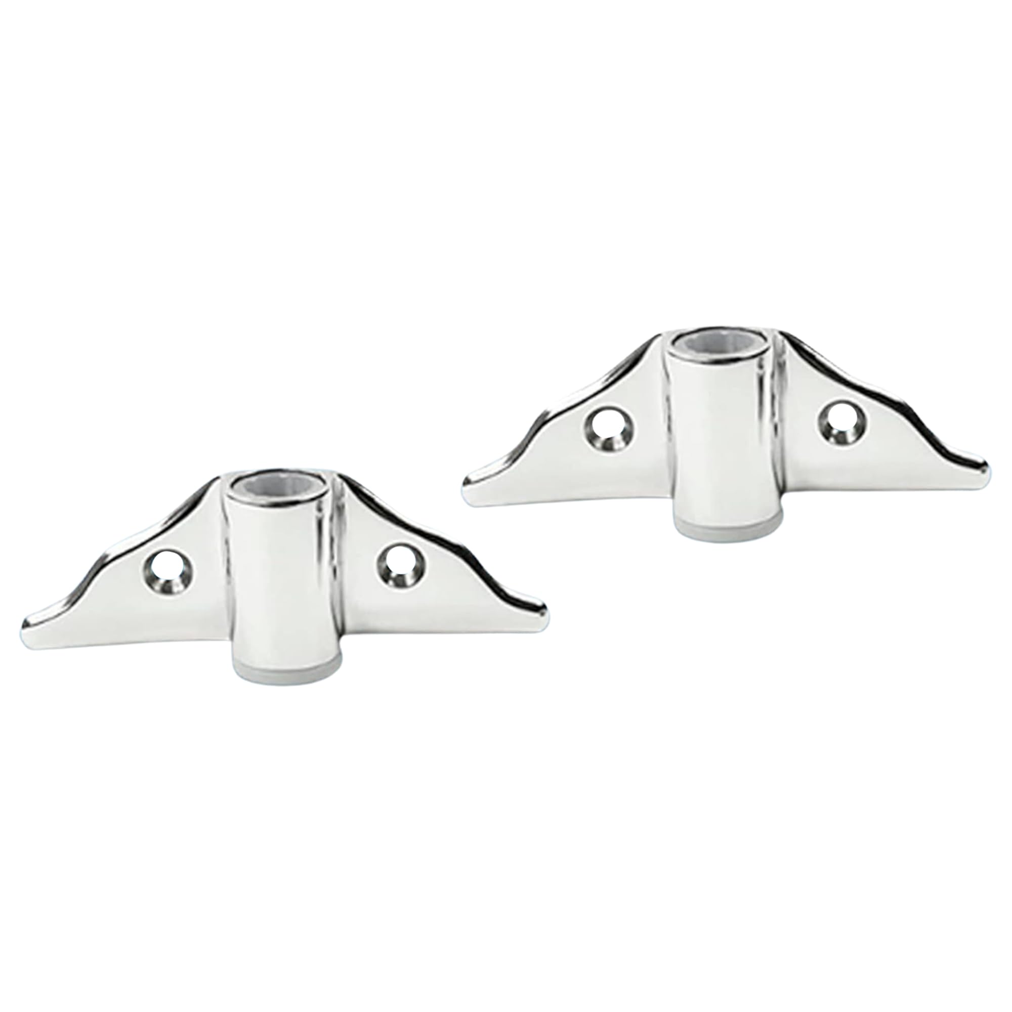 MARINE CITY 316 Grade Stainless Steel Polished Finish Shank Angle Side Mount Sturdy and Durable Rowlock Oarlock Socket (1/2 Inches) for Boats, Yachts – Marines – Ships – RVs (Pack of 2)