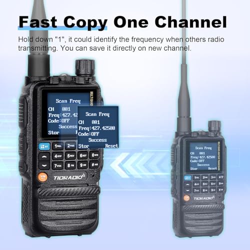 TIDRADIO TD-H3 GMRS Radio,Type C & Wireless Programming(4Pcs Batteries)๏ผ8-Band Long Range Walkie Talkies Rechargeable Handheld Full-Featured 2 Way Radios- Black, Full Kit 2Pack
