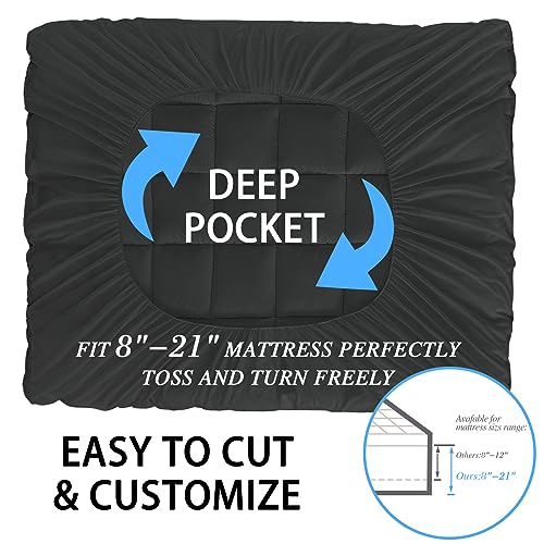 CYMULA Twin XL Mattress Topper - Soft Cooling Mattress Pad for College Dorm Room Essentials - Extra Thick Long Protector Cover for Back Pain, Single Bed Topper Pillow Top with 8''-21'' Deep Pocket