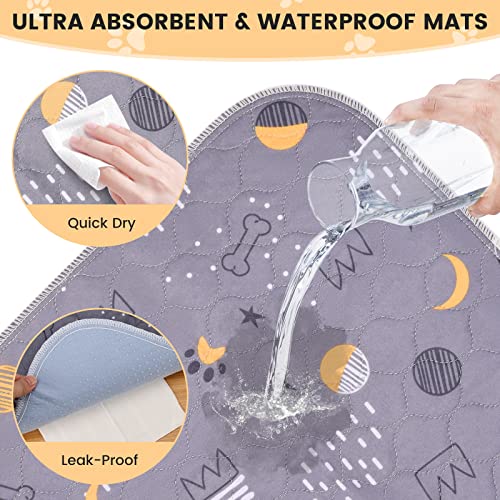 UPSKY Washable Pee Pads for Dogs 4 Pack 18” x 24” Reusable Puppy Pads Waterproof Pet Training Pads, Non-Slip Dog Mats Fast Absorbent Whelping Pads for Playpen, Potty, Crate, Bed
