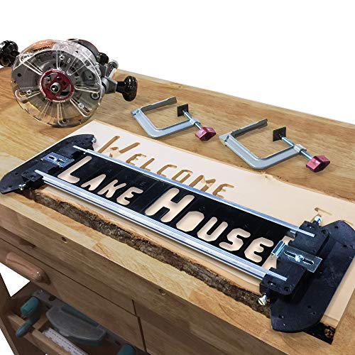 Milescraft 1212 SignPRO Sign Making Kit for Routers 2.5 in & 1.5 in Horizontal Letters (166 templates) 1.5 in & 2.5 in Vertical Numbers 80 templates, 3/8 in. Router Bit Included Complete Kitv