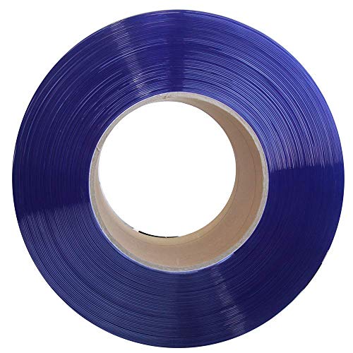 VIZ-PRO Standard Clear PVC Smooth Curtain Strip Door Bulk Roll, 50' Length x 16" Width x 0.16" Thick