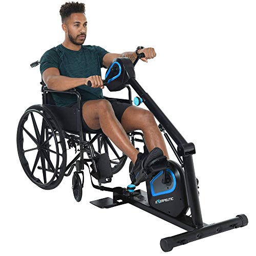 Exerpeutic 2000M Motorized Under Desk Exercise Bike - Electric Legs and Arms Pedal Exerciser - Fitness Equipment for Home Use - Remote Work Office Accessory - Black
