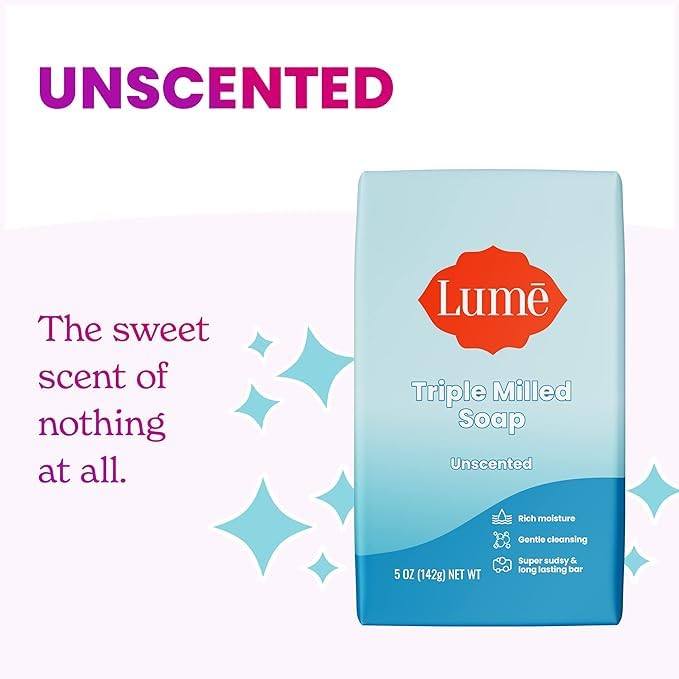 Lume Triple Milled Soap - Rich Moisture & Gentle Cleansing - Paraben Free, Phthalate Free, Skin Safe - 5 ounce (Lavender Sage)
