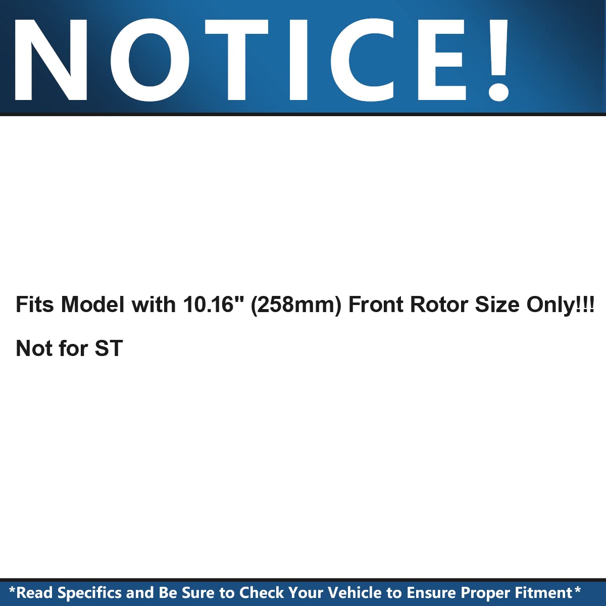 Detroit Axle - Front Brake Kit for 2011-2019 Ford Fiesta Brakes Rotors and Ceramic Brake Pads 2012 2013 2014 2015 2016 2017 2018 Replacement : 10.15" inch Rotors