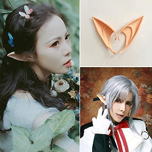 Cosplay Fairy Pixie Elf Ears Halloween Party Pointed Prosthetic Tips Ears(Long Style)