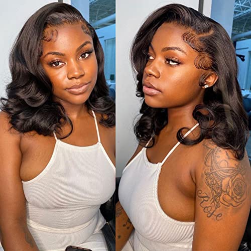 Fadaina 13x6 Deep Curly Lace Front Wigs Human Hair 180 Density, 18 Inch Curly Lace Frontal Wig Human Hair Pre Plucked with Baby Hair (18inch, 13x6 Curly Wig)