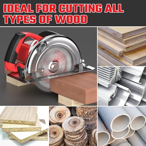 4 Pack 4 1/2 Circular Saw Blade 24T Carbide Tipped Teeth, Compact TCT Saw Blades for Cutting Various Wood, Plastic and Composite Materials, 3/8" Arbor, Fit Dewalt Craftsman Ryobi Milwaukee