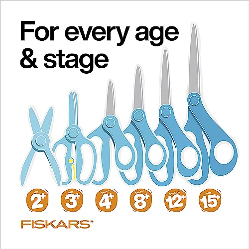 Fiskars 5" Blunt-Tip Scissors for Kids Ages 4-7, For School or Crafting, Purple