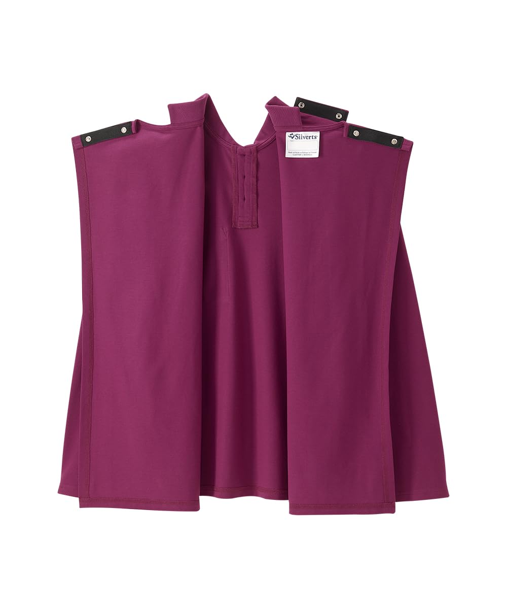 Silverts Men's Adaptive Open Back Polo Shirt with Long Sleeves - Cranberry SMA