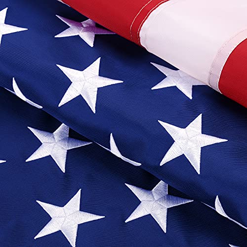 American Flag 3x5 FT TearProof Series Outdoor Heavy Duty - 100% in USA, Spun Polyester American Flags for Outside 3x5 Longest Lasting, Premium Tough US Flag 3x5 FT, Spun Polyester USA Flag with Luxury Embroidered Stars and Brass Grommets (Premium Spun Pol