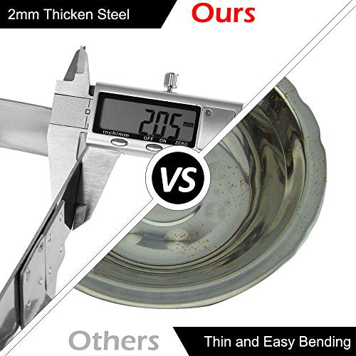 ROVSUN 8 Qt 2 Pack Full Size Stainless Steel Chafing Dishes for Buffet, NSF Silver Rectangular Catering Chafer Warmer Set with Trays Pan Lid Folding Frame Stand for Kitchen Party Banquet Dining