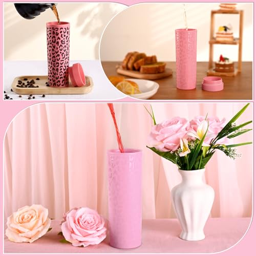 Modwnfy 12 Pack 16Oz Matte Black Acrylic Tumbler Set with Lids and Straws, Reusable Double Wall Plastic Tumblers for Cold Hot Drinks