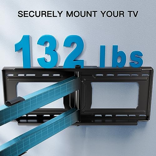 PERLESMITH Long Arm TV Wall Mount for 42-90 inch TVs, Full Motion TV Mount with 42.72 inch Extension Articulating Arm Swivel and Tilt, Max VESA 800x400mm, Holds up to 150 lbs, 16”,18”, 24” Studs