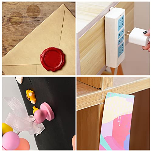 360 PCS Double Sided Adhesive Wax Seal Stickers - Removable Sticky Tack Putty for Sealing Backing (1 Inch)