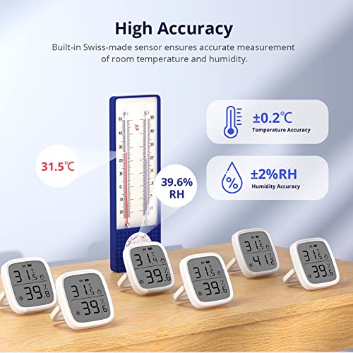 SONOFF Zigbee Indoor Temperature Humidity Sensor, SNZB-02D LCD Zigbee Thermometer Hygrometer, Works with Alexa & Google Home for Remote Monitoring and Home Automation, ZigBee 3.0 Hub Required, 1-Pack